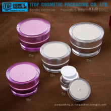 Série YJ-R 5g 10g 15g 30g 50g 75g 100g promocional do atarraxamento Acrilicos para cosméticos